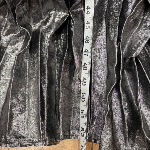 Lulu's Shimmering Silver Pleated Dress - Picture 8 of 14